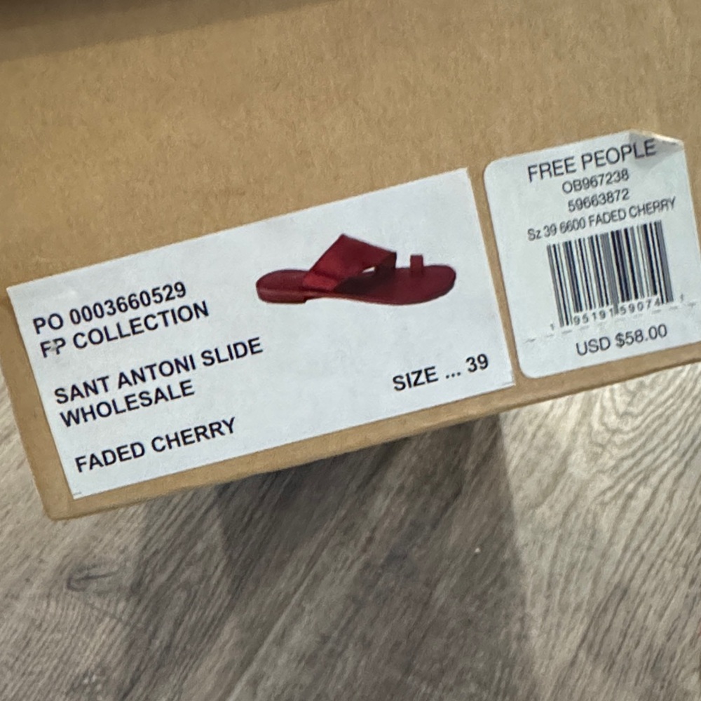 Free People Red Leather Sandals